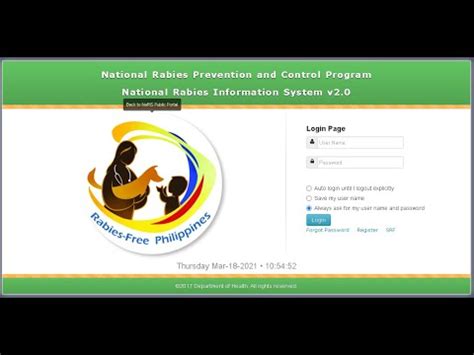 naris doh|National Rabies Information System Version 2.0 Tutorial.